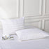 100% Egyptian Cotton King Pillow Protectors, Set of 2, 400 Thread Count, Stripe-White, Zippered Style