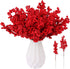 LOMIMOS 30PCS Large Artificial Red Berry Stems,10.6inch/9inch Christmas Red Berry Picks Holly