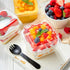 50Ct 8 oz TOFLEN Square Plastic Dessert Cups with Lids and Sporks, Clear Plastic Yogurt Parfait Cups Cake Cups