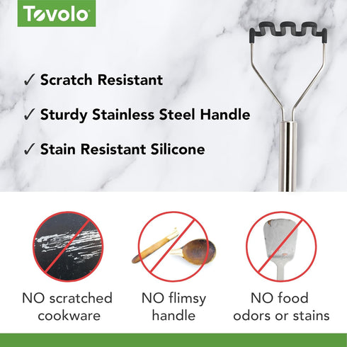 Tovolo Silicone Potato Masher - Charcoal