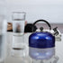 Amosfun Stove Top Whistling Tea Kettle Stainless Steel Teakettle Teapot with Ergonomic Handle Water Boiling Tea Pot for Gas Induction Electric Stovetops Blue 2L by Amosfun
