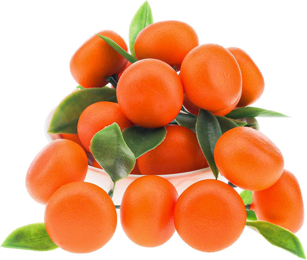 Gresorth Artificial Mini Bunch Orange Decoration Lifelike Tangerine Realistic Fake Citrus with