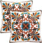 Decorative Couch Pillow Covers Set of 2, 18x18 inches, Embroidered Pattern Square Throw Pillows for Sofa Bed Chair