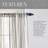 Elrene Home Fashions Hampton Stripe Sheer Window Curtain, 52" x 84" (1 Panel), Grey Color