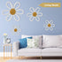 6 Pcs Boho Nursery Daisy Wall Decor, Woven Flowers Wall Hanging Art, White Boho Floral Room Decor with Lanyard