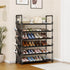 6 25-30 Closet,Entryway,Hallway,Dorm (6 Mavivegue Tier Shoe Rack for Pairs of Shoes,Metal Shoe Rack with Hook and Side