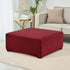 HFCNMY Ottoman Cover Square,Stretch Velvet Square Ottoman Cover Slipcover Washable with Elastic Bottom for Living Room
