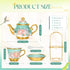20 Set Set 6 Pcs Porcelain Tea for Adults with Metal Holder and Spoon European Ceramic Tea Party Flower Painting Teapot