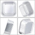 EUSOAR Cupcake Baking Cups with Lids, 50pcs Silver Aluminum Foil, 5oz Ramekins for Baking Cake, Pie, Souffle