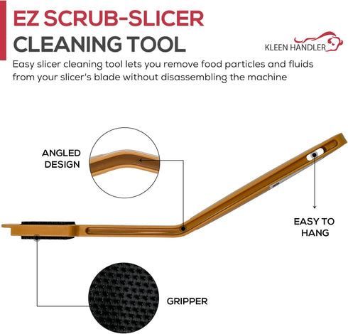 3 Pack EZ Scrub-Slicer Cleaning Tool, Electric Blade Cleaner for Deli Slicing Machine, Safe Mandolin Slicer