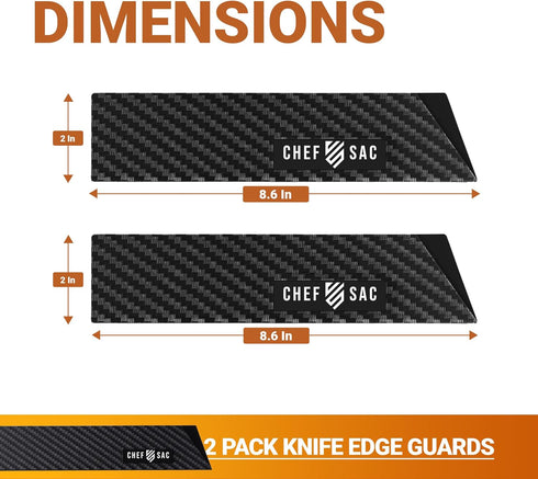 Chef Sac Knife Edge Guards | Professional Universal Knife Cover & Protector | Durable BPA-Free Plastic Knife Guards
