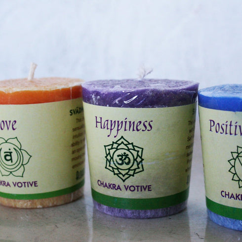 Premium Scented Hand Made Chakra Energy Candle | 12-pack Votive | Long Burn | Essential Oils Cedar, Spruce, Rosemary