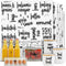 Talented Kitchen 158 Pieces Food Storage Labels for Glass Containers, Preprinted Black Script on Clear Stickers (Water