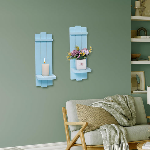 Set 2, Yorkmills Sconces Wall Decor of Wall Candle Holder Rustic Home Decor, Farmhouse Art Floating Candle Sconces