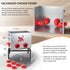 LUIHER 40lb 6 Chicken Food Dispenser Ports Large Capacity Galvanized Metal Poultry Feeder with Legs and Lids - Reduces
