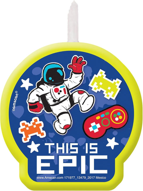 Amscan Epic Space Birthday Candle Wax, 26" x 24", 1 Pc, Multicolor