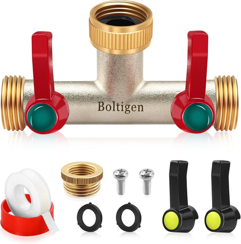 Boltigen 3/4 GHT Garden Hose Splitter2 Way Heavy Duty Water Hose Splitter,