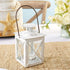 Kate Aspen Vintage Tea Light Candle Holders - Luminous Metal Mini Lantern, Distressed White