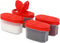 SIGNORA WARE Spice Jars with Lids, 4 oz Refillable Airtight Containers Set, 4 pk Red