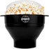 Popco Silicone Popcorn Maker, Microwave Popcorn Popper with Handles, Collapsible Bowl, 15-Cup Capacity (Black)
