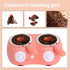 Electric Candy Chocolate Melting Pot Set, Double Chocolate Melting Pot, Pink for Home Parties, Includes Tool for Fondue