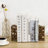 2 Set MyGift Book Ends Christian for Shelves, Wood Bookends Carved in Read and Pray Block Letters, Decorative Book