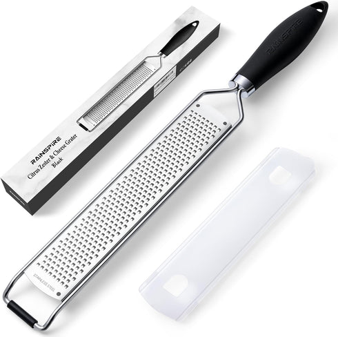 Rainspire Upgraded Citrus Lemon Zester Grater, Easy Clean Dishwasher Safe, for Ginger Garlic