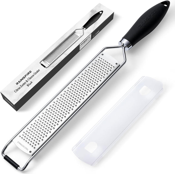 Rainspire Upgraded Citrus Lemon Zester Grater, Easy Clean Dishwasher Safe, for Ginger Garlic