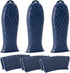 Joyhalo Cast Iron Skillet Handle Cover, 6 Pack, Heat Resistant Silicone Pot Handle Sleeve Covers, Navy