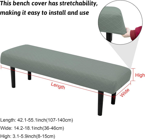 Stretch Bench Covers, Bench Seat Covers, Bench Cushions Covers, Printed Bench Seat Protector, Washable Bench Slipcover