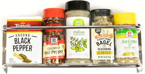 Nifty Solutions Spice Racks, Door/Wall Stainless Steel Spice Rack