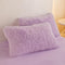 Soft Lavender Faux Fur Fluffy Pillow Case, Cute Decorative Fuzzy Pillow Covers for Home Bedroom Living Room, Set of 2
