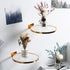 Cityelf Wall Mounted Floating Shelves, Set of 3 Gold Iron Glass Display Ledge Shelves for Home Decor - Gold-S