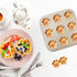 Luxshiny Round Cake Pans Muffin Pan 9 Cup Cat Paw Shaped Cupcake Baking Pan Non-stick Mini Fondant Pans Steel Cookies Molds Muffin Pie Mould for Home Restaurant Fondant Molds by Luxshiny