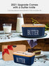Countertop Butter Dish with Lid, Home Decor, Large Butter Dish for Ceramic Butter Keeper Container with Knife and High