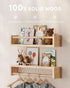 G&W Gruwald Set 3, Nursery Book Shelves, of Hanging Bookshelf, Wall Book Shelves for Bedroom Kids, Floating Shelf