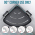 TAILI Corner Shower Caddy with Suction Cup Hooks, Aluminum Corner Shelf Basket,No-Drilling Rustproof for Kitchen