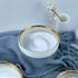 Colias Wing 3.5 Inch Elegant Marble Pattern Porcelain Side Dish Bowl Set of 4 for Soy Dipping Sauce