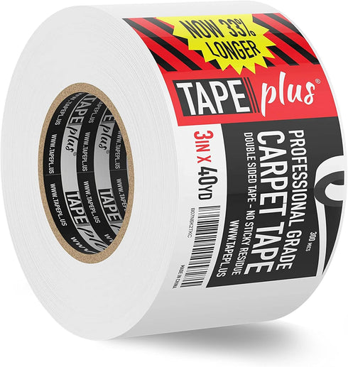 Professional Rug Tape - Wide 3 Inch by 40 Yards, Double Sided Non-Slip Carpet Tape