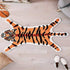 Faux Tiger Printed Rug/Mat for Bathroom, Non-Slip Absorbent Area Rug for Small Home Decor (Orange)