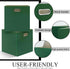 Grass Green Cube Storage Bins 11×11 Linen Foldable Box Set of 4, Large Capacity Collapsible Organization Basket for