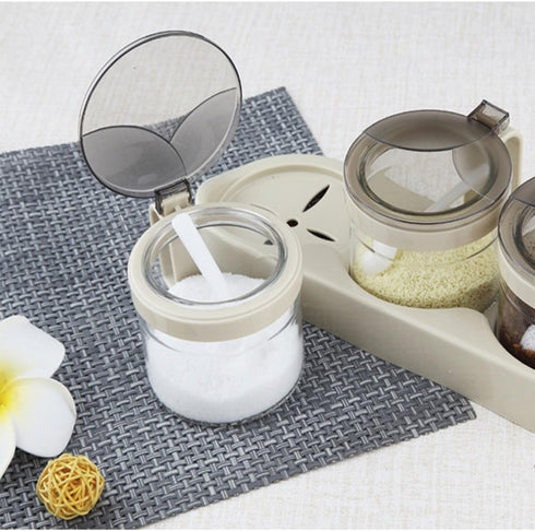Set TENTA TENTA KITCHEN Gourmet Seasoning Box with Serving Spoons, Spice Jar Condiment Cruet Bottle, Kitchen