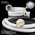 Washing Machine Water Inlet Hose, Double Buckle Fixation G3/4 Thread Soft PVC Washing Machine Hoses with Metal Connector for Replacement (2m)