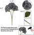 Jim's Cabin Silk Hydrangea Flowers, 5 Big Heads Fake Flower Bunch Bouquet for Home Wedding Party Decor DIY (Gray)