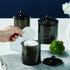 SheeChung 6 Pack Qtip Dispenser Apothecary Jars with Labels - Clear Plastic Acrylic Jar for Bathroom Storage
