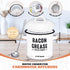 46OZ Bacon Grease Container with Strainer - Large Kitchen Oil Storage Can, Food Saver Bin with Lid | Farmhouse Cooking