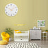 Plumeet 10'' Wooden Wall Clock (White) Small Frameless Clocks with Silent Quartz Movement, Battery Operated