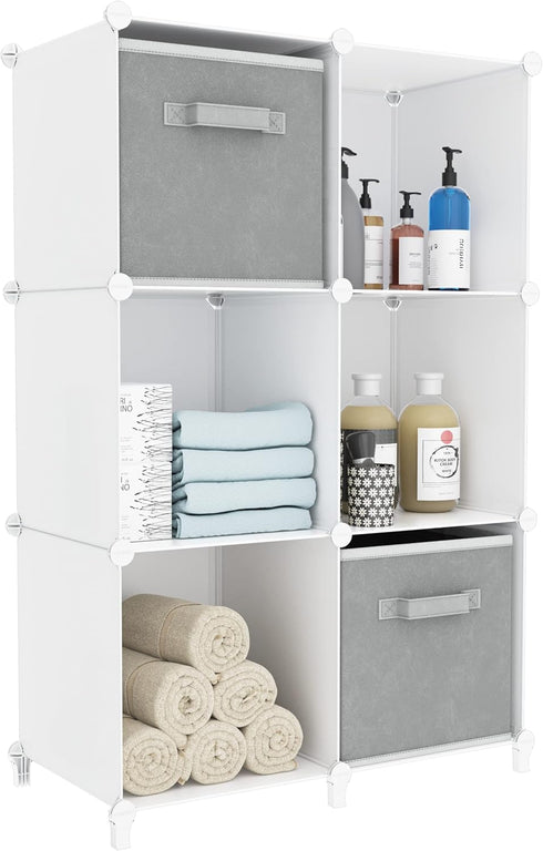 HOMIDEC Closet Storage Organizer, Cube Shelf Storage, Bathroom Organizer, Bookcase Bookshelf