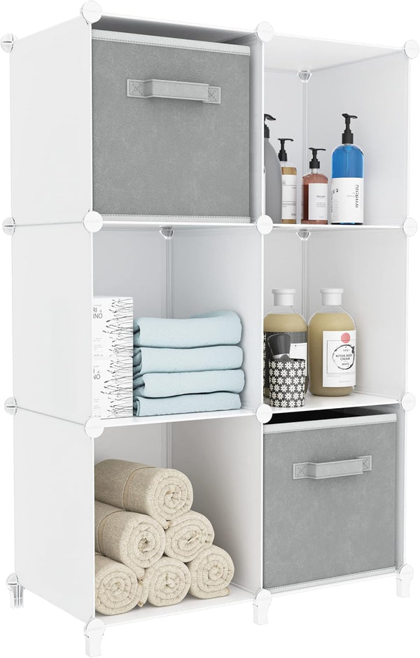 HOMIDEC Closet Storage Organizer, Cube Shelf Storage, Bathroom Organizer, Bookcase Bookshelf