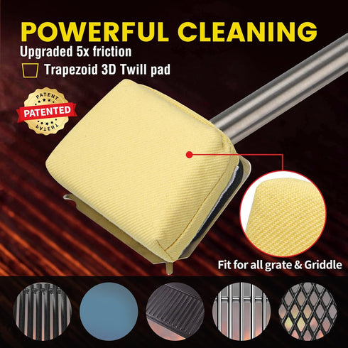 XUDAKAIXIN Grill Brush Bristle Free,(Only Replaceable Cleaning Head No Grill Brush)-Yellow